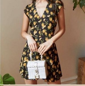 Reformation Deven Dress in Lemon Drop